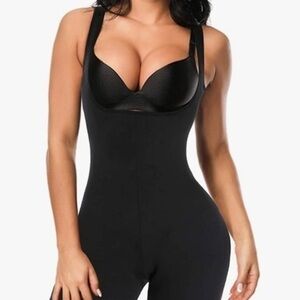 ShaperRX fitness Black Nylon Spandex shape wear body slimming exercise Sz small